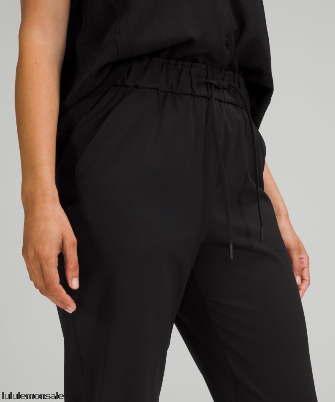 Lululemon Damen DELULU258 | Stretch Jogger Hoch Sitzend Kürzer Schwarz